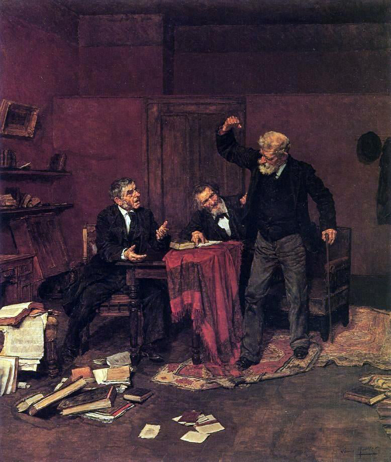 Louis C Moeller Stubborn - Hand Painted Oil Painting