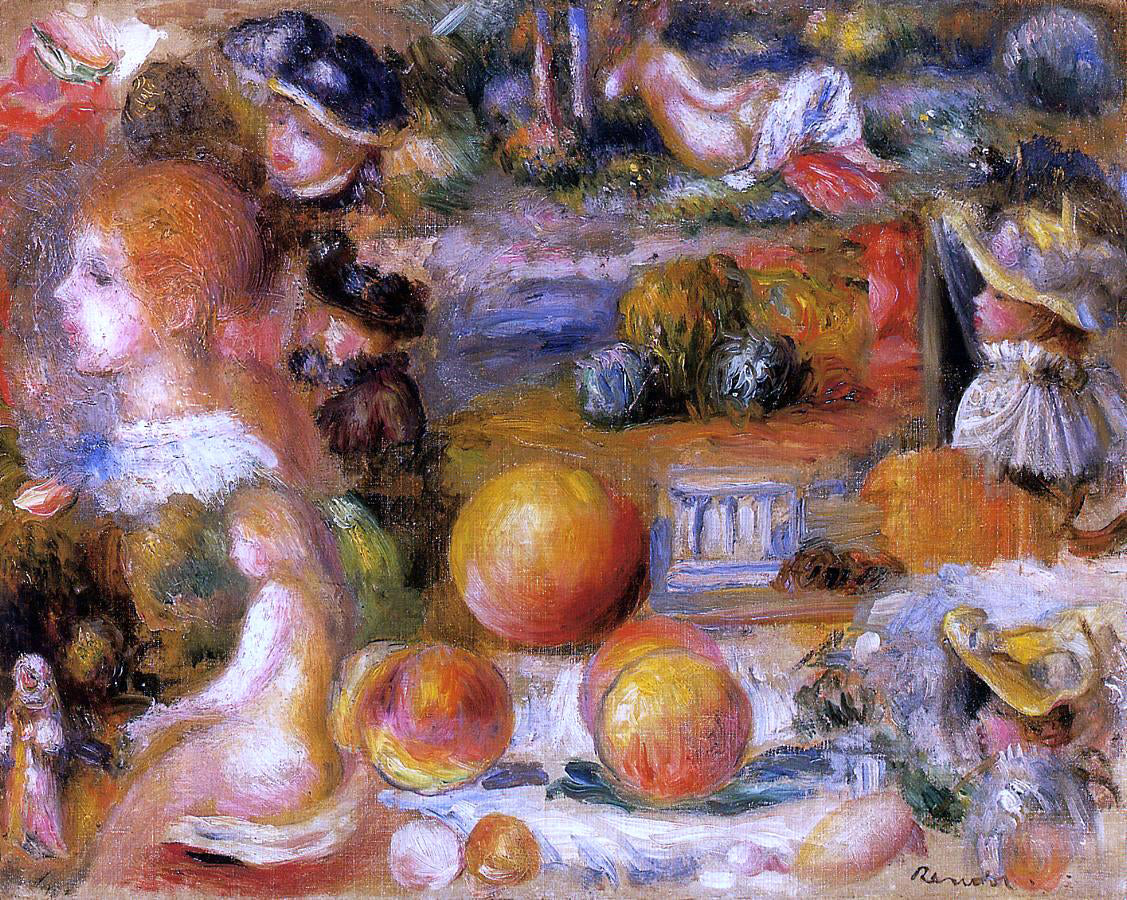  Pierre Auguste Renoir Studies: Woman's Heads, Nudes, Landscapes and Peaches - Hand Painted Oil Painting