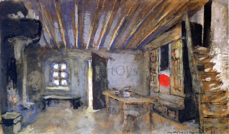 Edouard Vuillard A Studio Interior, Model for the Scenery of 'La Lepreuse' - Hand Painted Oil Painting