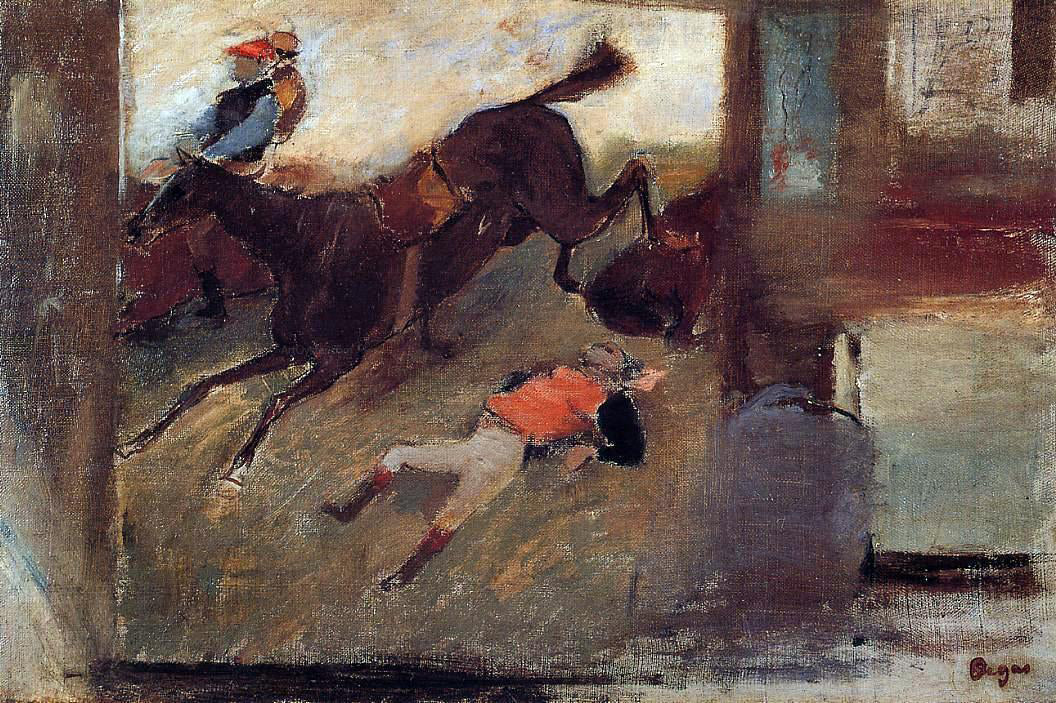 Edgar Degas Studio Interior with 'The Steeplechase' - Hand Painted Oil Painting