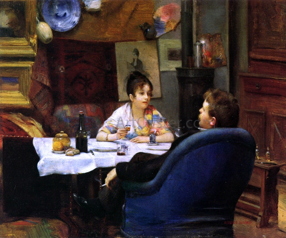 Henry Siddons Mowbray A Studio Lunch - Hand Painted Oil Painting