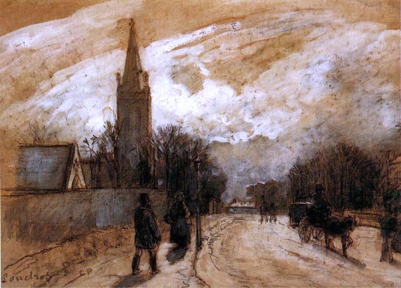 Camille Pissarro Study for 'All Saints' Church, Upper Norwood' - Hand Painted Oil Painting