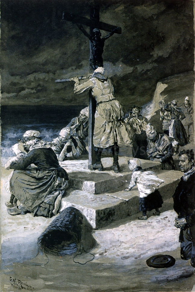 Charles Stanley Reinhart Study for Awaiting the Absent - Hand Painted Oil Painting