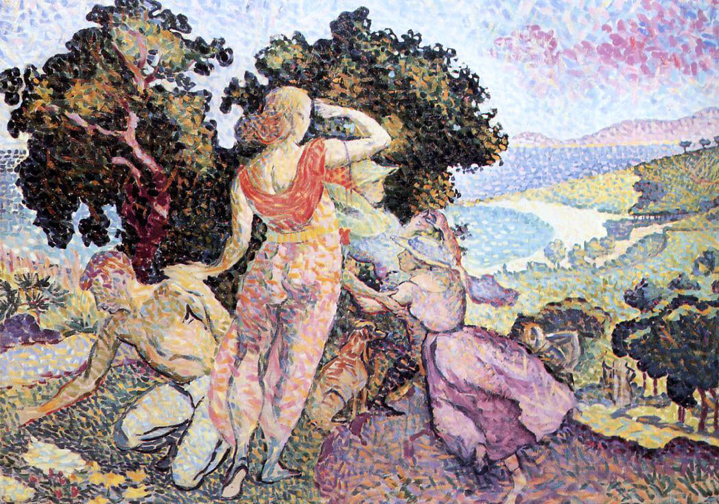 Henri Edmond Cross Study for 'Excuirsion' - Hand Painted Oil Painting