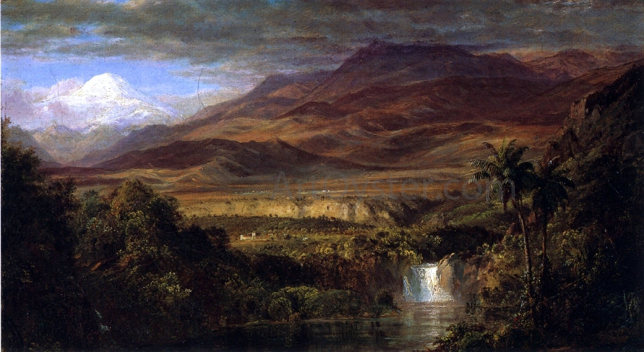  Frederic Edwin Church Study for "The Heart of the Andes" - Hand Painted Oil Painting