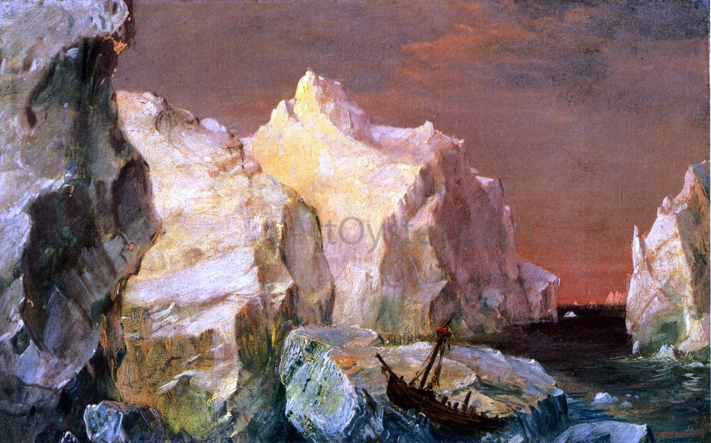 Frederic Edwin Church Study for "The Icebergs" - Hand Painted Oil Painting
