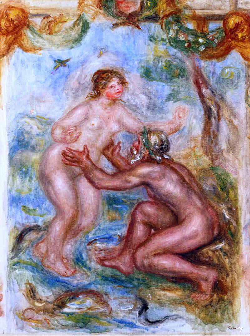 Pierre Auguste Renoir Study for "The Saone Embraced by the Rhone" - Hand Painted Oil Painting