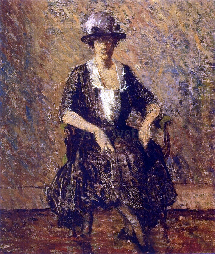 Robert Spencer Study in Black - M. F. S. - Hand Painted Oil Painting