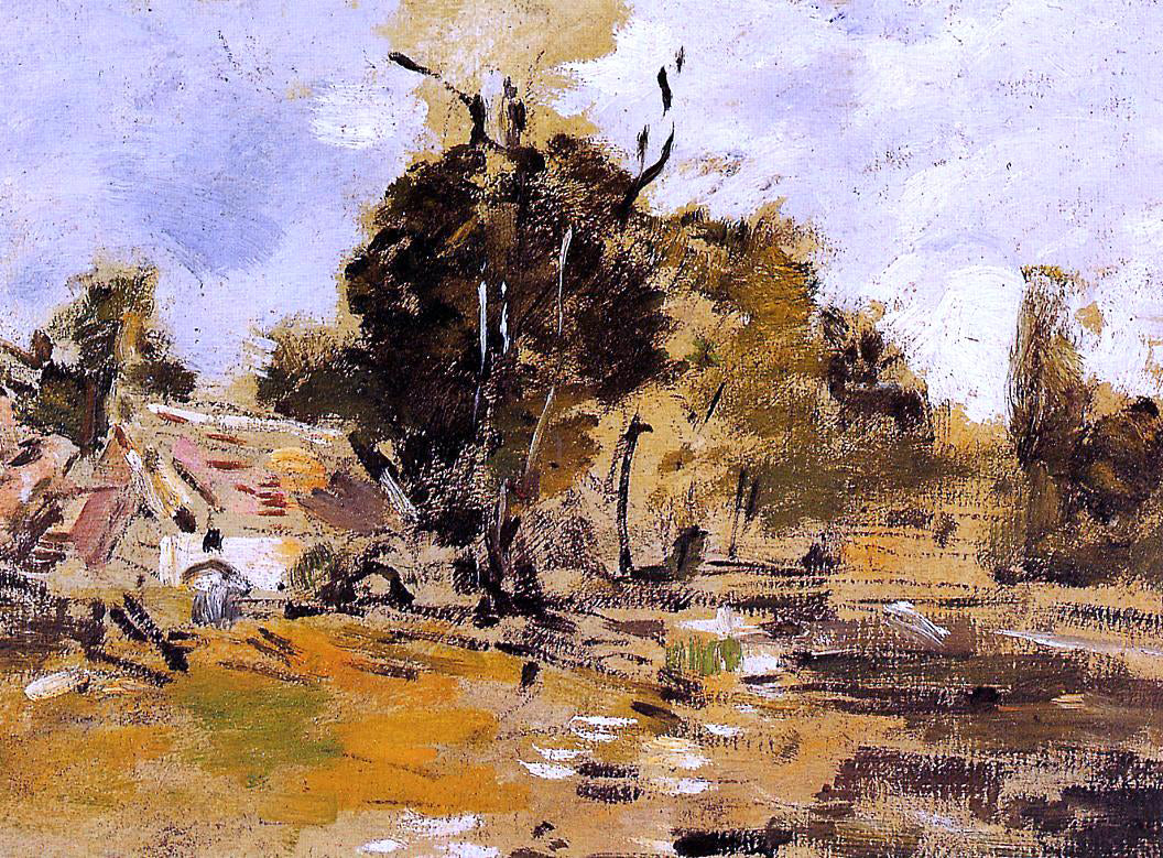  Eugene-Louis Boudin Study of a Farm, St-Ceneri - Hand Painted Oil Painting