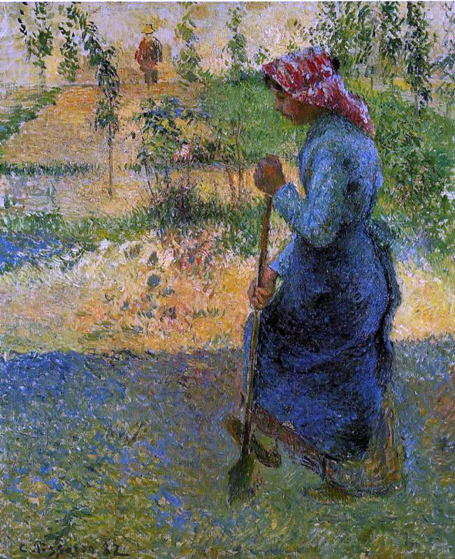 Camille Pissarro Study of a Peasant in Open Air (also known as Peasant Digging) - Hand Painted Oil Painting