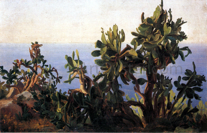 Thomas Fearnley Study of a Prickly Pear - Hand Painted Oil Painting