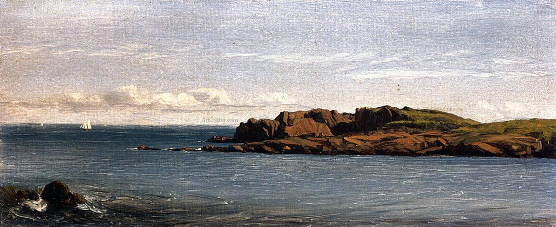 Sanford Robinson Gifford Study on the Massachusetts Coast - Hand Painted Oil Painting