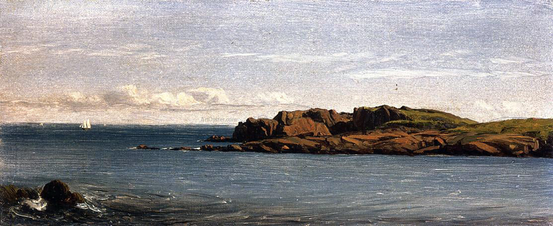 Sanford Robinson Gifford Study on the Massachusetts Coast - Hand Painted Oil Painting