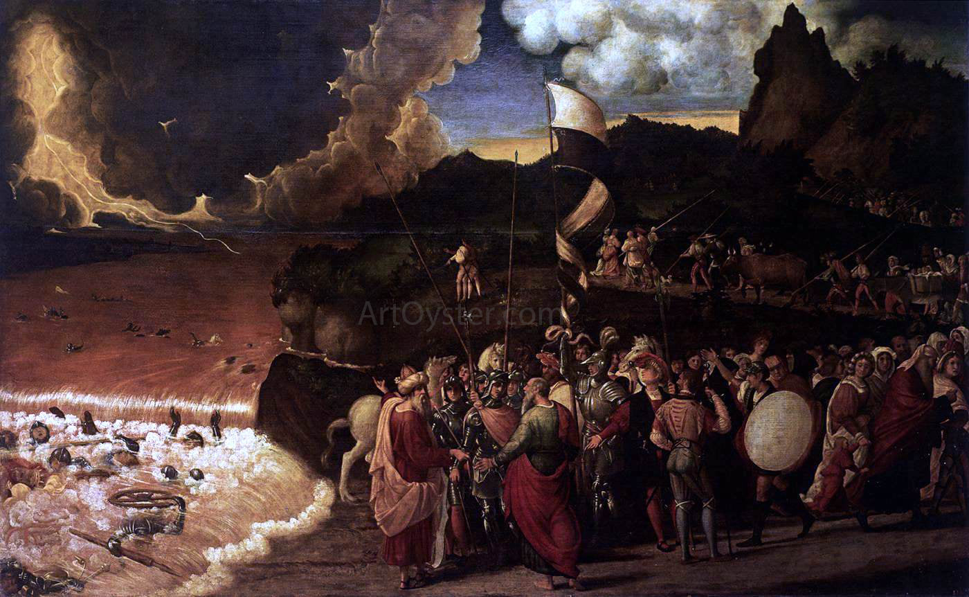  Andrea Previtali Submersion of Pharaoh in the Red Sea - Hand Painted Oil Painting