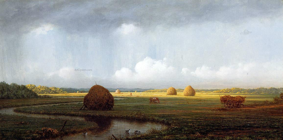 Martin Johnson Heade Sudden Shower, Newbury Marshes - Hand Painted Oil Painting