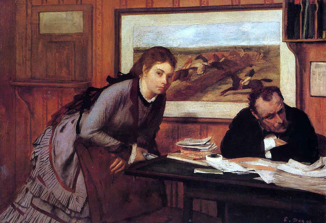 Edgar Degas Sulking - Hand Painted Oil Painting