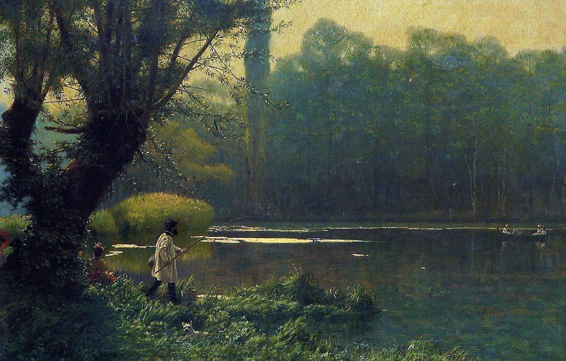  Jean-Leon Gerome Summer Afternoon on a Lake - Hand Painted Oil Painting