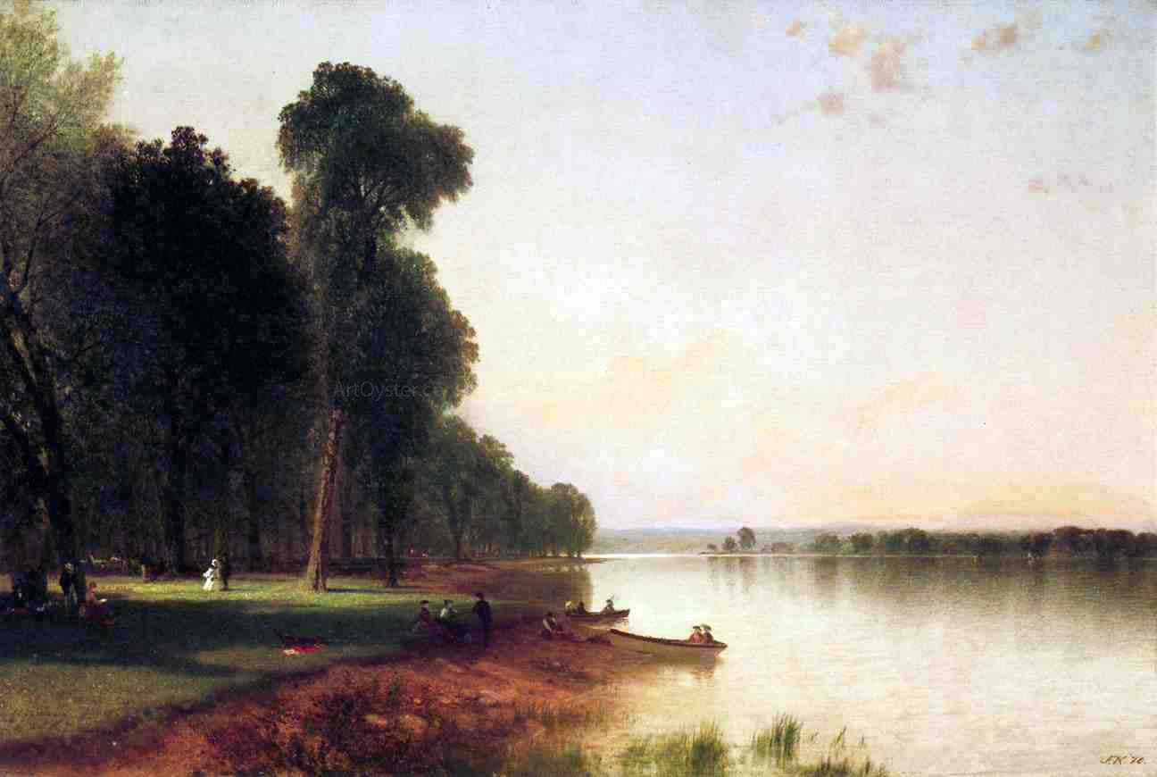 John Frederick Kensett Summer Day on Conesus Lake - Hand Painted Oil Painting