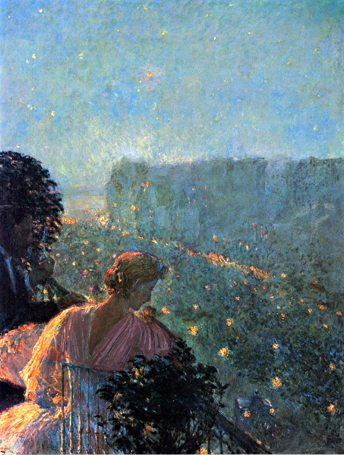 Frederick Childe Hassam Summer Evening, Paris - Hand Painted Oil Painting