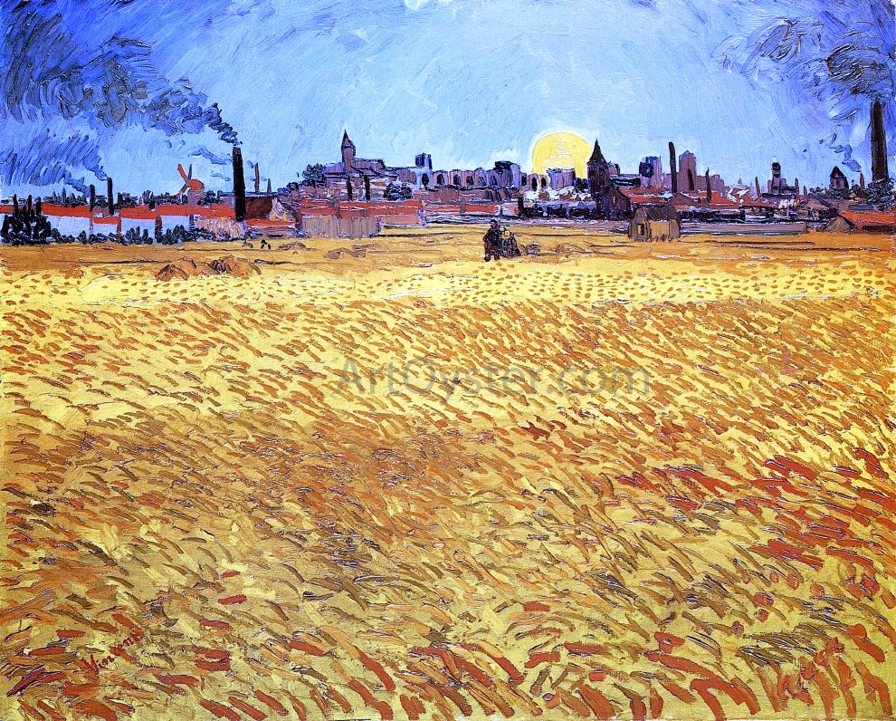 Vincent Van Gogh Summer Evening, Wheatfield with Setting Sun - Hand Painted Oil Painting
