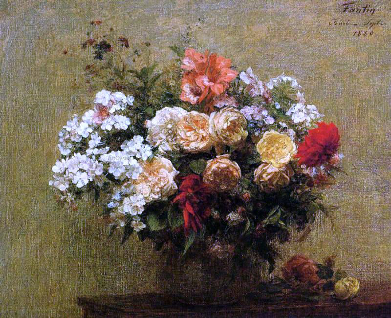 Henri Fantin-Latour Summer Flowers - Hand Painted Oil Painting