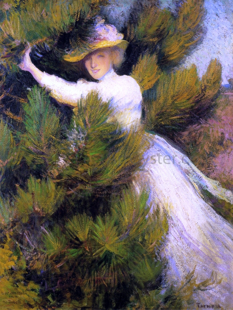 Edmund Tarbell Summer Idyll (also known as Girl and Pine Trees) - Hand Painted Oil Painting