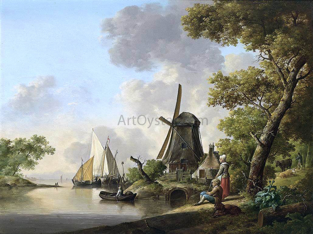 Jan Van Os Summer Landscape - Hand Painted Oil Painting