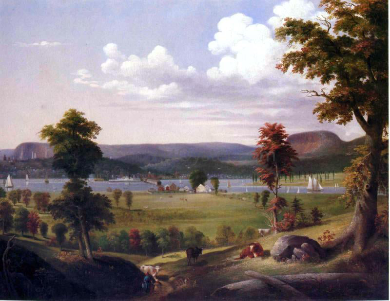 George Henry Durrie Summer Landscape Near New Haven, View from East Haven - Hand Painted Oil Painting