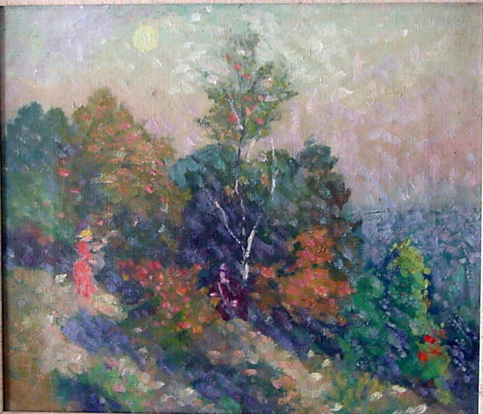 Elisha Kane Wetherill Summer Moon Rising - Hand Painted Oil Painting