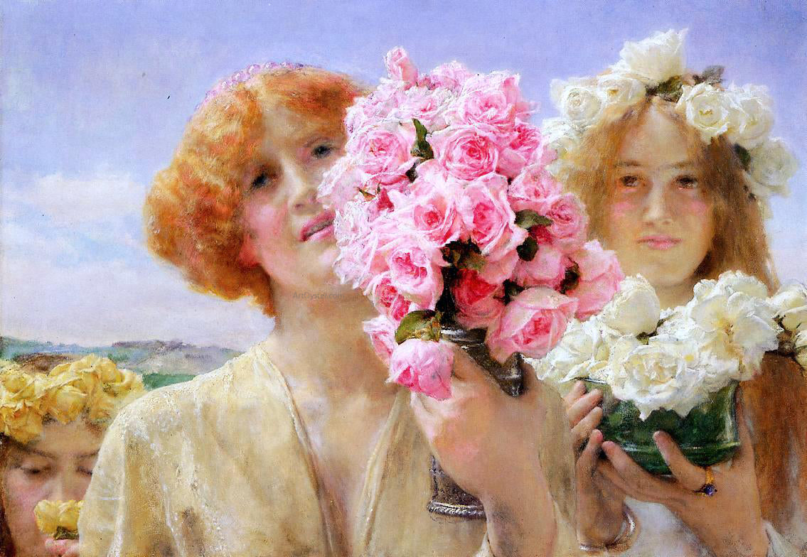 Sir Lawrence Alma-Tadema Summer Offering - Hand Painted Oil Painting