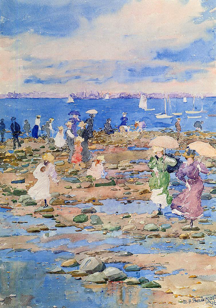 Maurice Prendergast Summer Visitors - Hand Painted Oil Painting