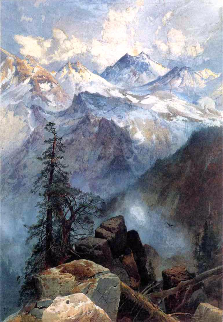 Thomas Moran A Summit of the Sierras - Hand Painted Oil Painting