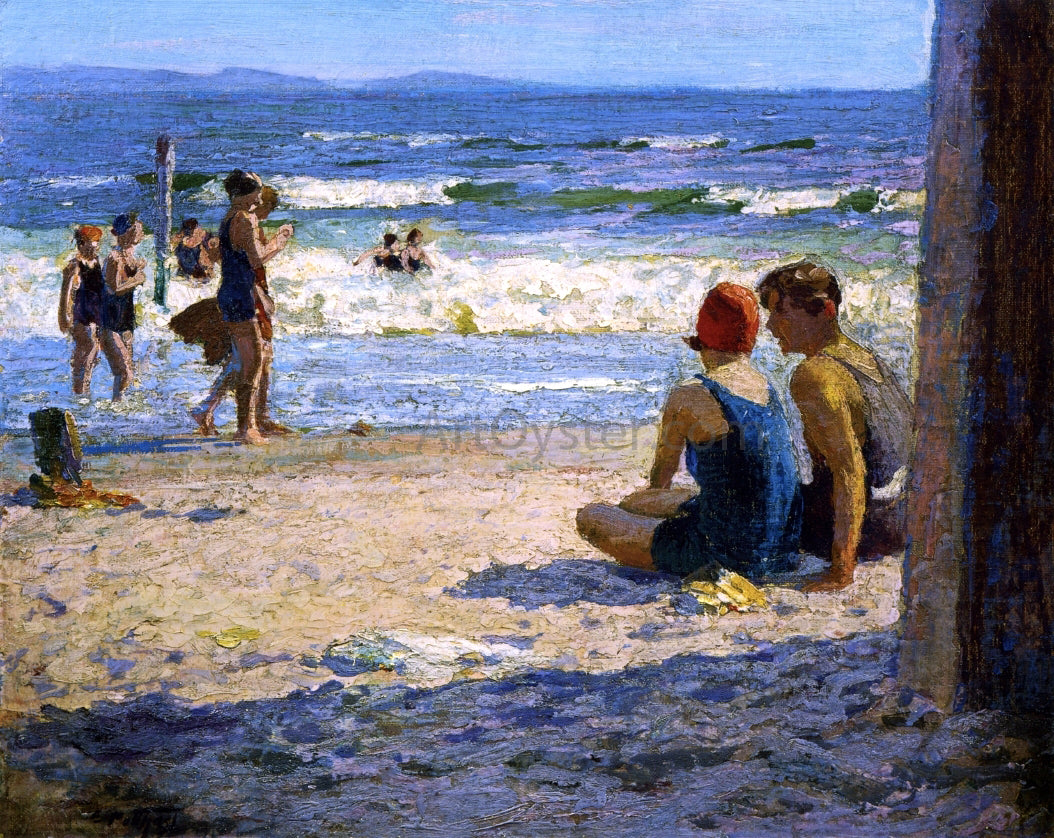 Edward Potthast Sun and Shade - Hand Painted Oil Painting