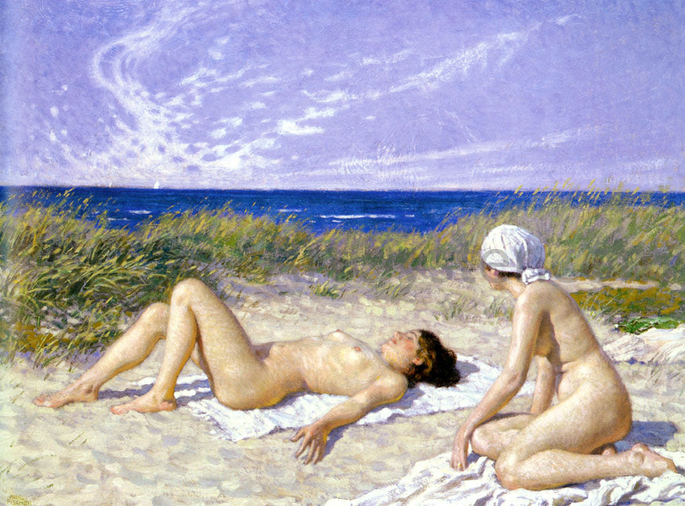  Paul-Gustave Fischer Sunbathing in the Dunes - Hand Painted Oil Painting