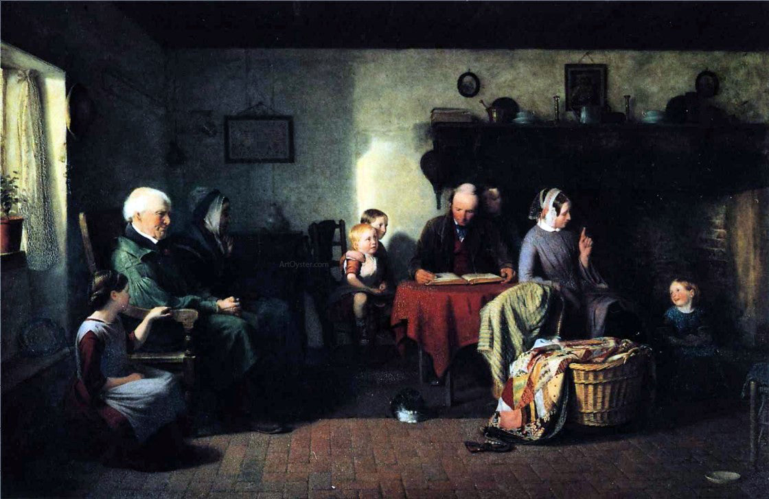 Thomas Webster Sunday Evening - Hand Painted Oil Painting