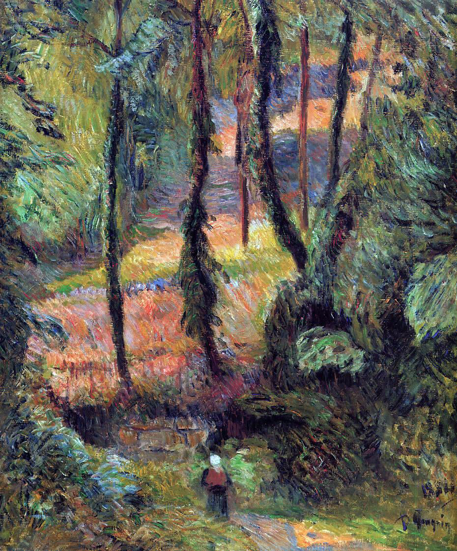 Paul Gauguin Sunken Path, Wooded Rose - Hand Painted Oil Painting
