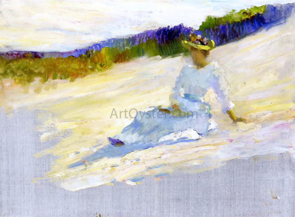 Robert Henri Sunlight, Girl on Beach, Avalon - Hand Painted Oil Painting