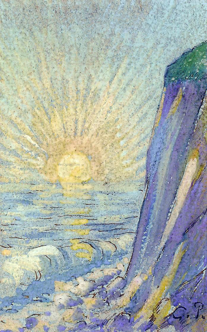  Camille Pissarro Sunrise on the Sea - Hand Painted Oil Painting