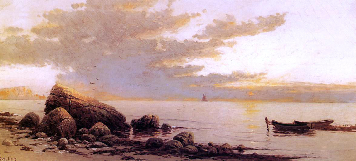 Alfred Thompson Bricher Sunset - Hand Painted Oil Painting