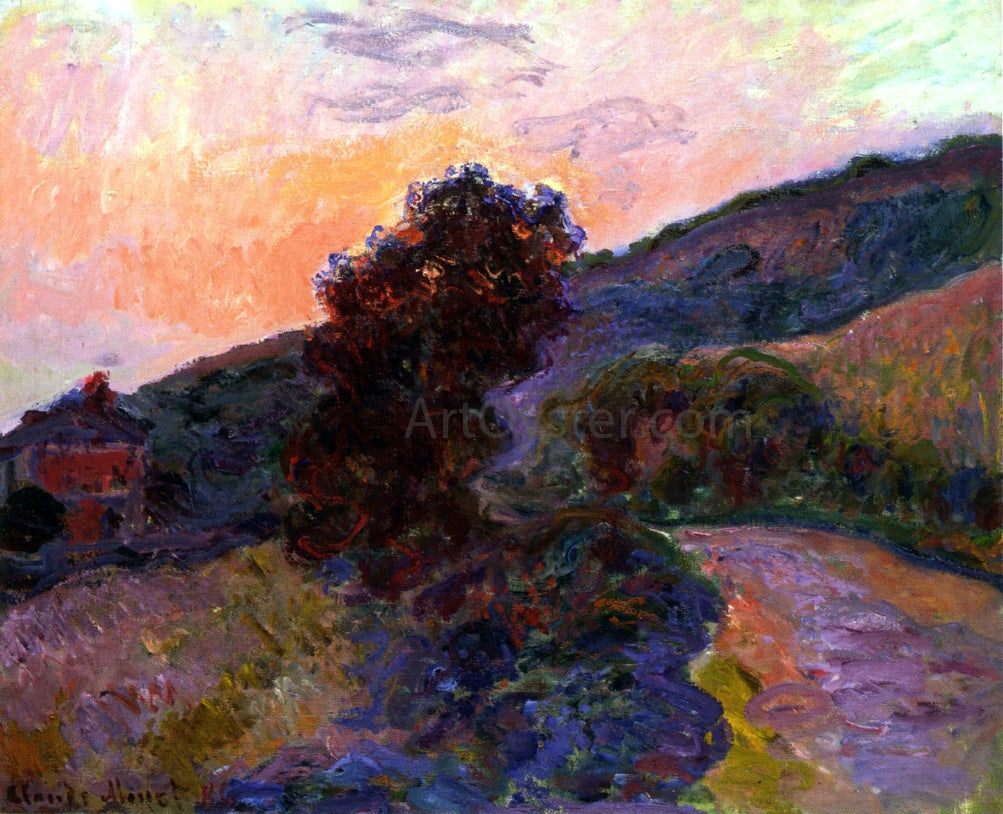 Claude Oscar Monet Sunset at Giverny - Hand Painted Oil Painting