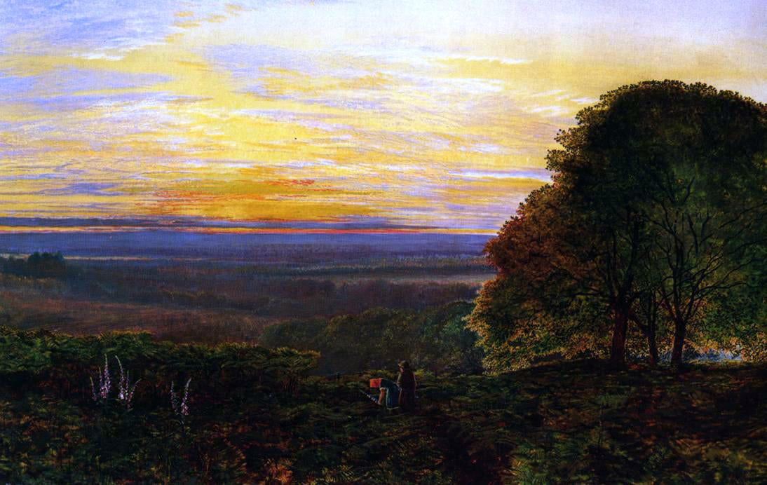 John Atkinson Grimshaw Sunset from Chilworth Common, Hampshire - Hand Painted Oil Painting