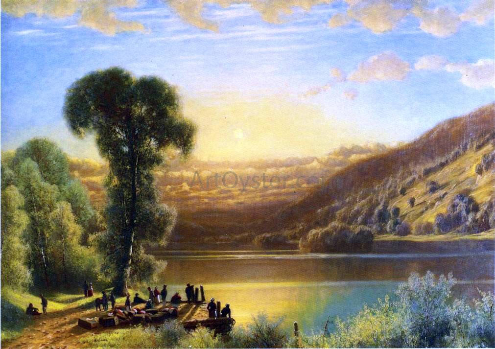 James Fairman Sunset in The Androsgoccin Valley, Maine - Hand Painted Oil Painting