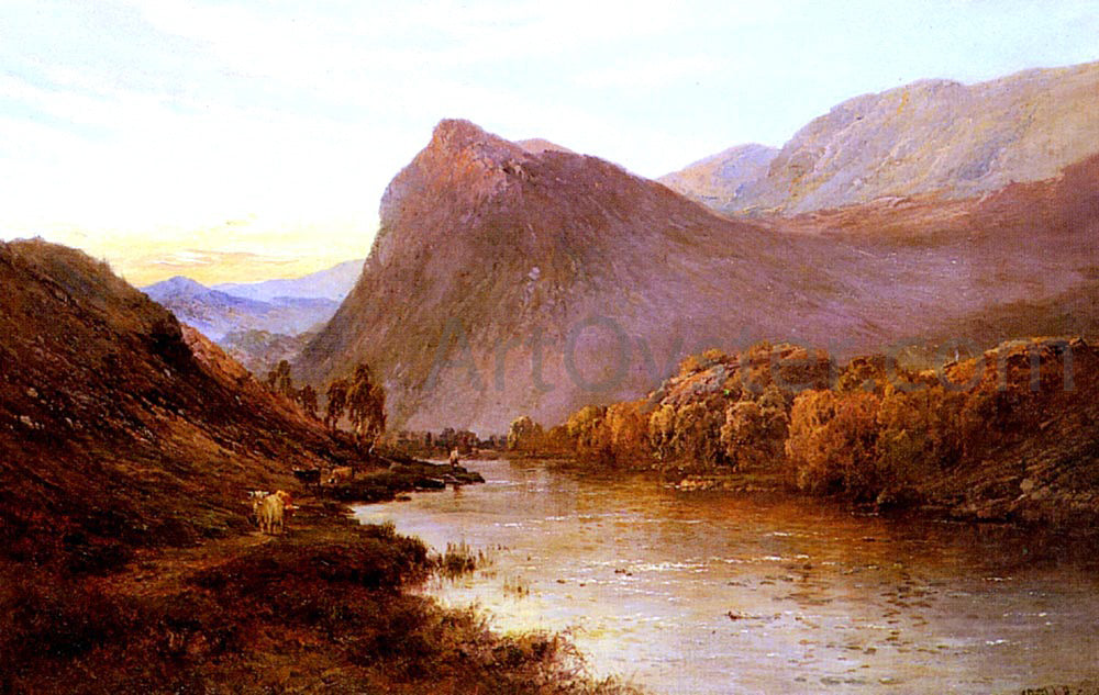 Senior Alfred De Breanski Sunset in the Glen - Hand Painted Oil Painting