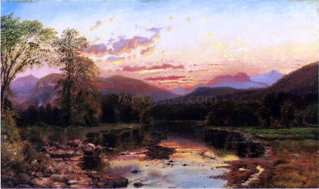 Edmund Darch Lewis Sunset Landscape - Hand Painted Oil Painting