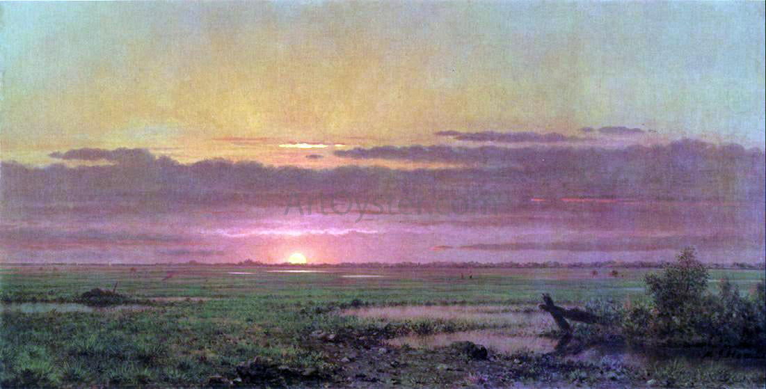 Martin Johnson Heade Sunset Marshland, New Jersey - Hand Painted Oil Painting