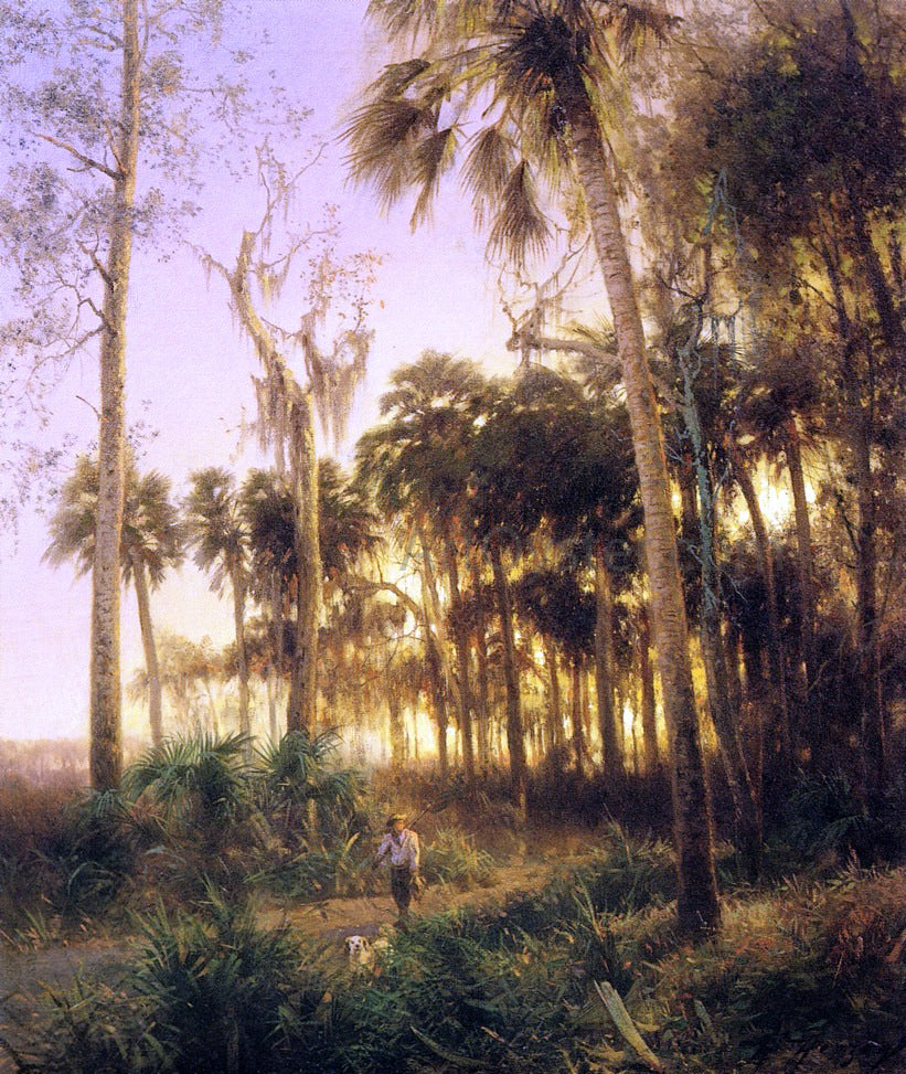 Herman Herzog Sunset near Low Creek, Florida - Hand Painted Oil Painting
