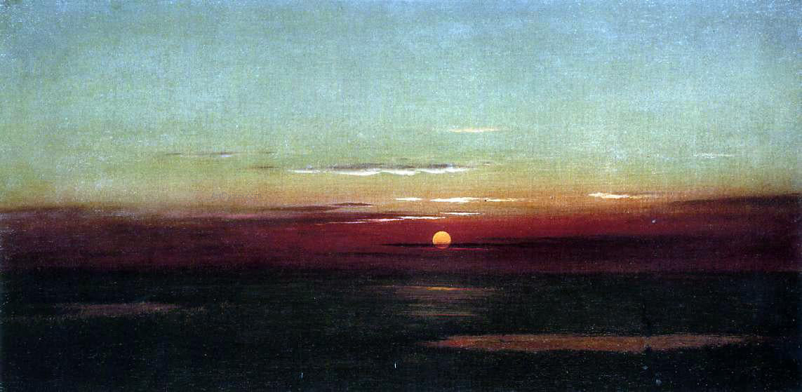 Martin Johnson Heade Sunset of the Marshes - Hand Painted Oil Painting