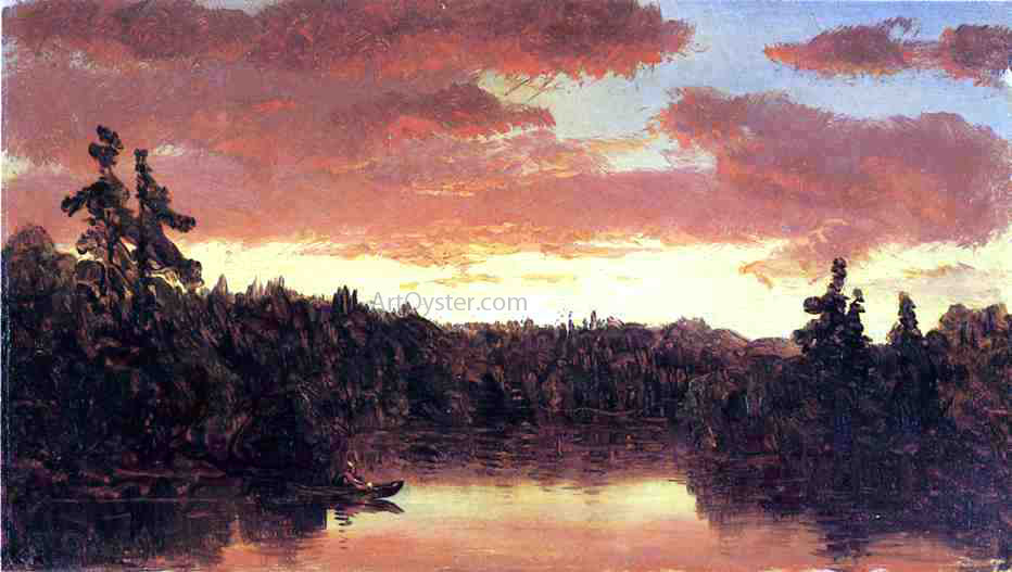 Sanford Robinson Gifford Sunset on Lake George - Hand Painted Oil Painting