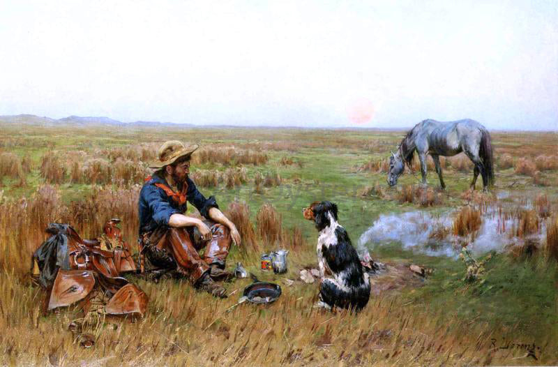 Richard Lorenz Sunset on the Prarie - Hand Painted Oil Painting