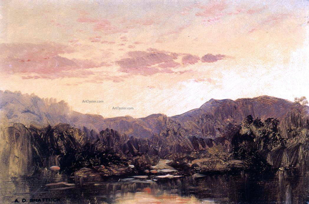  Aaron Draper Shattuck Sunset over Lake George - Hand Painted Oil Painting